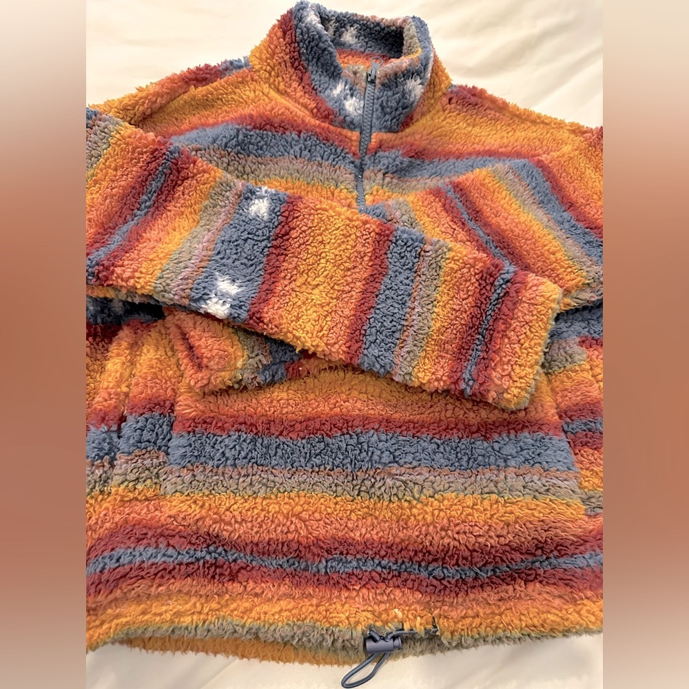 Hippie Rose sherpa zip up sweater - Picture 4 of 8